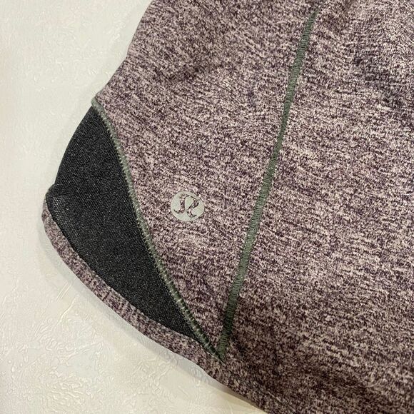 Lululemon Speed Up Shorts 2.5β Heathered Purple Gray Black Size 8 Running Active - Picture 4 of 7